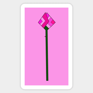 Long pink rose Sticker